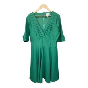 Unique Vintage Emerald Green Delores Dress - 2X/18